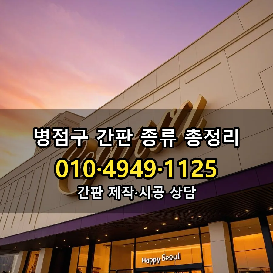 간판 종류 총정리 시공 사진
